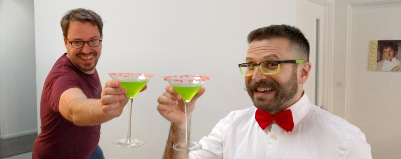Pee-wee's Big Holiday toast with Tack and Matt