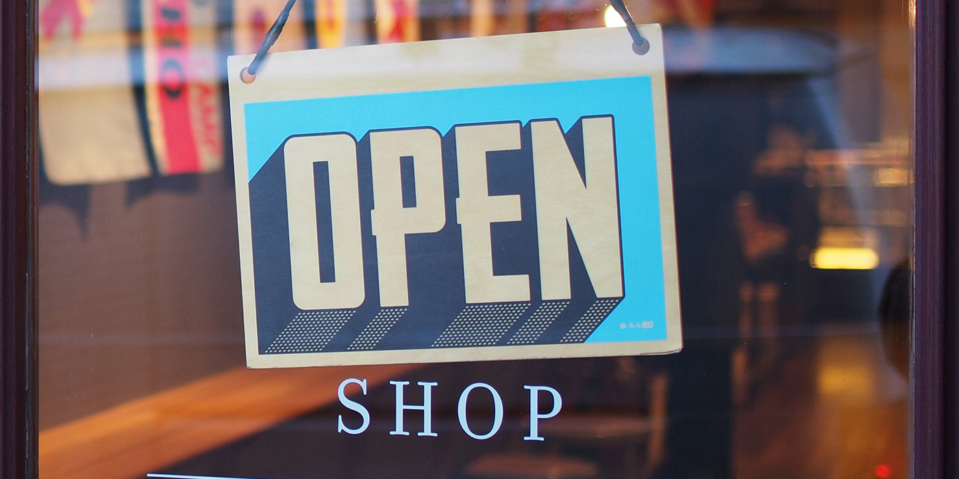 open sign